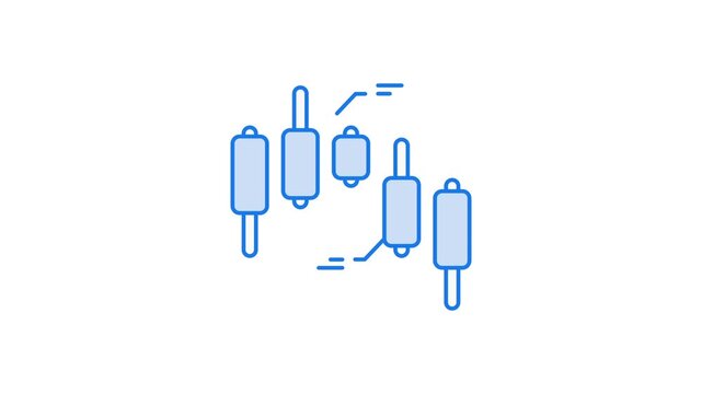 Candlestick pattern animated icon video