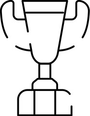 Trophy award line icon representing success and victory in competition