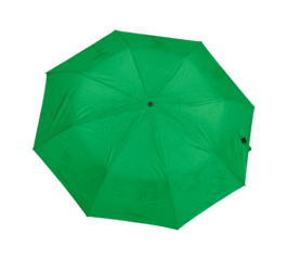 Vivid Leaf Green Umbrella Canopy From Above, Solid Color Eight Panel Design With Subtle Wet Texture Bringing Fresh Nature Inspired Energy And Reliable Compact Rain Protection To Any Outfit

