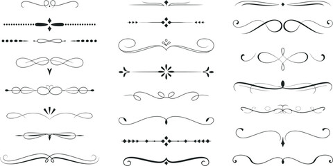 Elegant decorative dividers and ornaments for graphic design and layout
