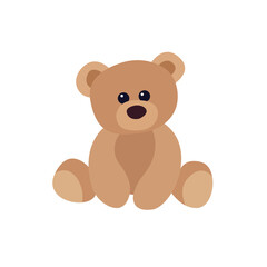 teddy bear toy gift cute soft plushie emoji symbol sign icon vector illustration isolated flat
