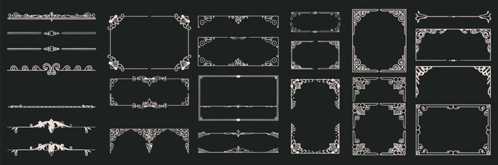 Elegant Vector Ornate Frames and Dividers Collection for Design Projects