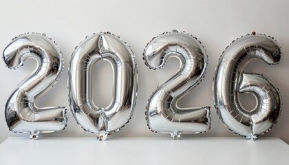 Silver Number Balloons Celebrating Special Occasion