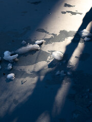 melted snow and light