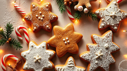 Festive Christmas Cookies with Holiday Decor