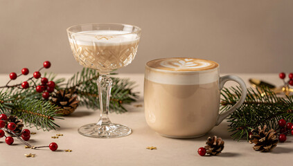 Christmas still life with coffee