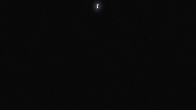Different realistic lightning bolts isolated on a black background for visual effects overlay, at 60 fps