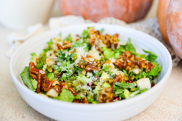 Brussel Sprout Kale Pomegranate Salad