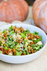 Brussel Sprout Kale Pomegranate Salad