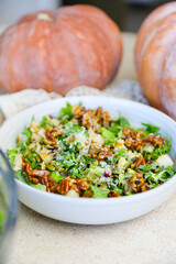 Brussel Sprout Kale Pomegranate Salad