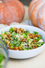 Brussel Sprout Kale Pomegranate Salad