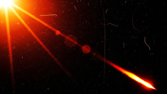 Cinematic Red Lens Flare Overlay with Dust and Scratches
Vintage Film Projector Light Leak and Dust Effect - Powered by Adobe