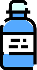 Obraz premium Medicine bottle icon representing liquid medication treatment