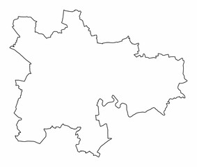 Glasgow city outline map