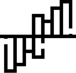 Business financial graph showing increase and decrease