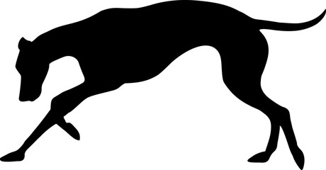 Design of greyhound dog figure