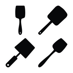 Spatula icon set for cooking and kitchen utensils collection