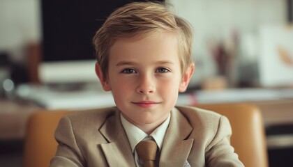 Portrait Of A Young Businessman In The Office, Witnessing The Growth And Success Of His Business Venture. A Captivating Image.
