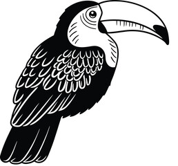 Fototapeta premium toucan icon silhouette vector illustration 