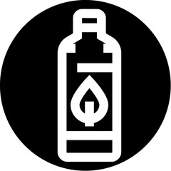 Gas cylinder icon showing flammable liquid fuel