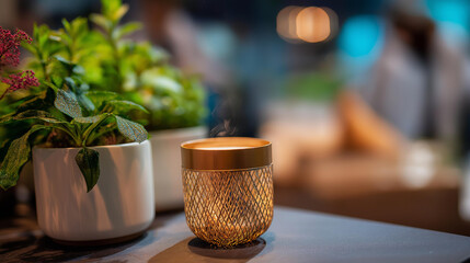 Biomaterial prototype demonstration at sustainability meeting eco friendly material display circular economy innovation renewable resource presentation environmental