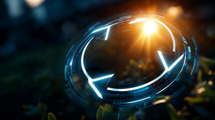 Circular economy concept visualization energy consumption CO2 emissions increase sharing reusing system repairing renovating recycling existing materials products