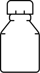 Medicine bottle outline symbol for pharmaceuticals and healthcare
