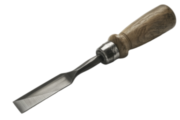 Wood Chisel Isolated on Black