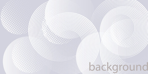 Fototapeta premium Abstract White geometric abstract background overlap layer on bright space with lines effect decoration. Modern graphic design