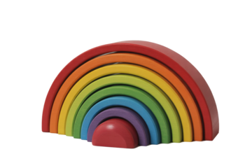 Wooden Rainbow Stacker Toy