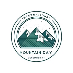 International Mountain Day Minimal Mountain Logo &ndash; December 11