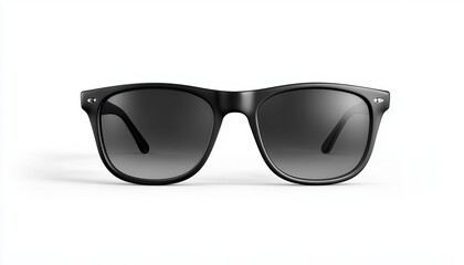 Fototapeta premium Stylish Black Sunglasses With White Frames And A Shadowy Design - Perfect Accessory For A Cool And Sleek Look.