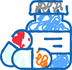 Medicine bottle with capsules for health treatment