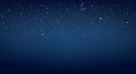 Deep blue night sky with scattered white stars starry sky