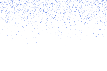 Abstract blue glitter particles scattering in decorative flow.