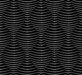 Black and white seamless pattern. Modern geometric background. Dotted grid.