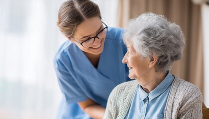 Experienced Caregiver Providing Professional Care To Patient: A Dedicated And Skilled Individual Ensuring The Well-Being Of Her Client.