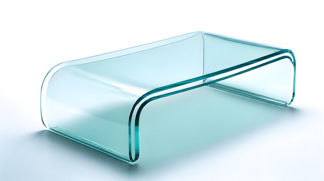 Minimalist Glass Coffee Table: A sleek, modern glass coffee table, with its minimalist design and seamless form, adding a touch of sophistication to any living space.