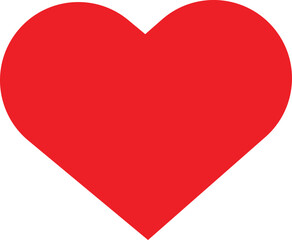 Red Heart Shape Icon abstract beautiful