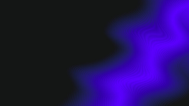Purple abstract wave gradient on black background with smooth flowing contour lines, modern minimal design with depth and motion, ideal for tech, digital and creative backgrounds.
