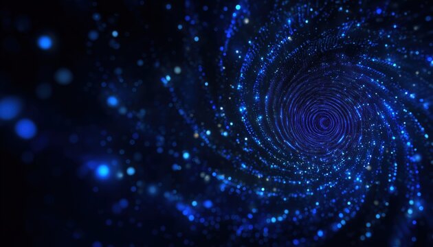 Abstract Technology Blue: The Future Of Digital Transformation With Artificial Intelligence And Big Data For Business Growth And Cyber Security. - Powered by Adobe