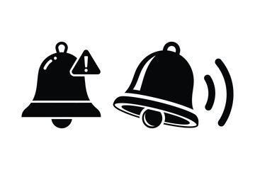 Notification bell icons with alert and sound waves
