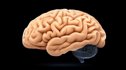 Illustration showcases a digital brain with glowing data points and neural connections, symbolizing artificial intelligence in a surrealistic style