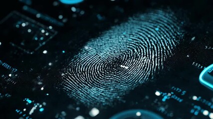 Medium shot of biometric signature verification using fingerprint and retina scan devices to enhance secure identity authentication in digital transactions - Powered by Adobe