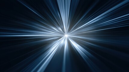 Obraz premium Bright light rays extend outward from a center point creating a bursting effect. This visual represents energy and movement often used in digital art for effects and backgrounds.