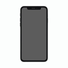 Modern Smartphone Top-Down View on Transparent Background