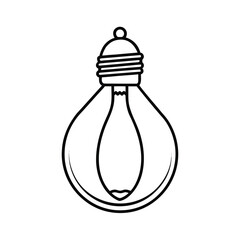 A vector illustration symbol of a transparent glass bottle and a light bulb with a ceramic bird design