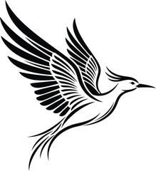 Obraz premium Flying bird tribal style vector artwork