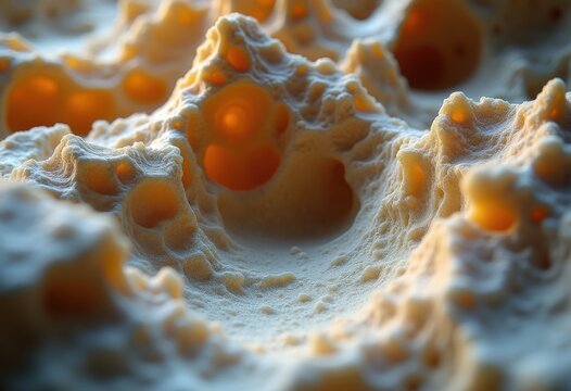 Intriguing Patterns of Porous Limestone Elevating Interior Spaces