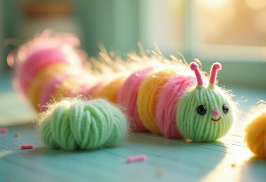 Charming Fuzzy Caterpillar Yarn Characteristics Fun and Playful Fiber Dynamics!